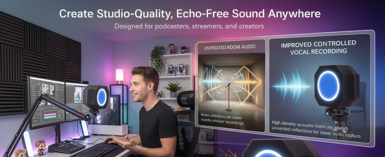 microphone isolation shield