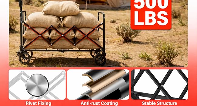 Heavy Duty Wagon Cart Foldable