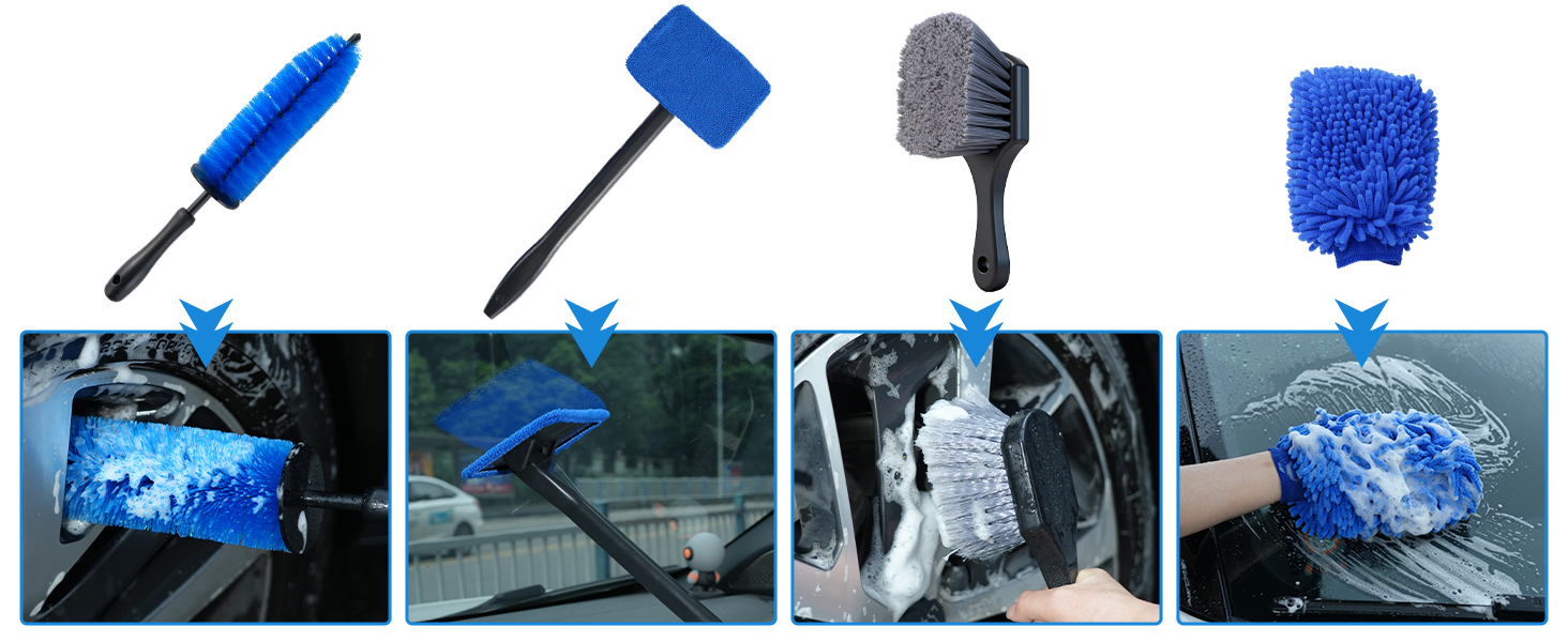car kit auto detailing kit cleaning supplies kit car accessories for men detail brushes