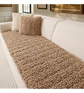 OHSIO Couch Cover for Pets, Washable Non-Slip Sofa Cover Pet Friendly, Soft Fuzzy Teddy Fleece So...