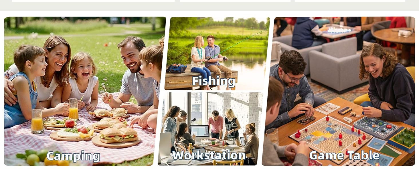 Tri-fold camping table