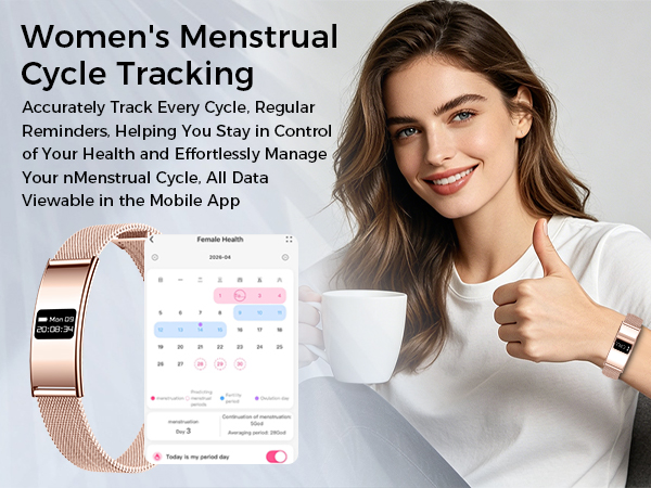 Women's health tracking with menstrual cycle monitoring