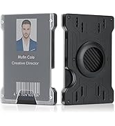 AUAUY Wallet for Men, Metal Money Wallet, Carbon Fiber Wallet, RFID Blocking Aluminum Slim Cash C...
