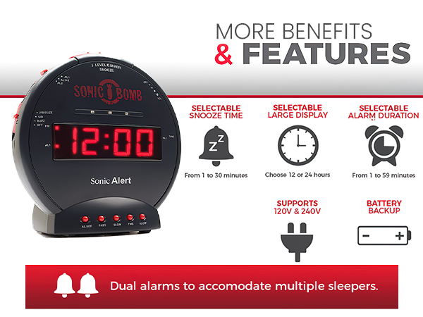 alarm clock for deaf people, loudest alarm clock in the world, best alarm clock, loud alarm clock