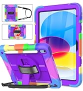 BMOUO New iPad 10th Generation Case - iPad 10.9 2022 Case with Screen Protector, 360 Rotating Sta...