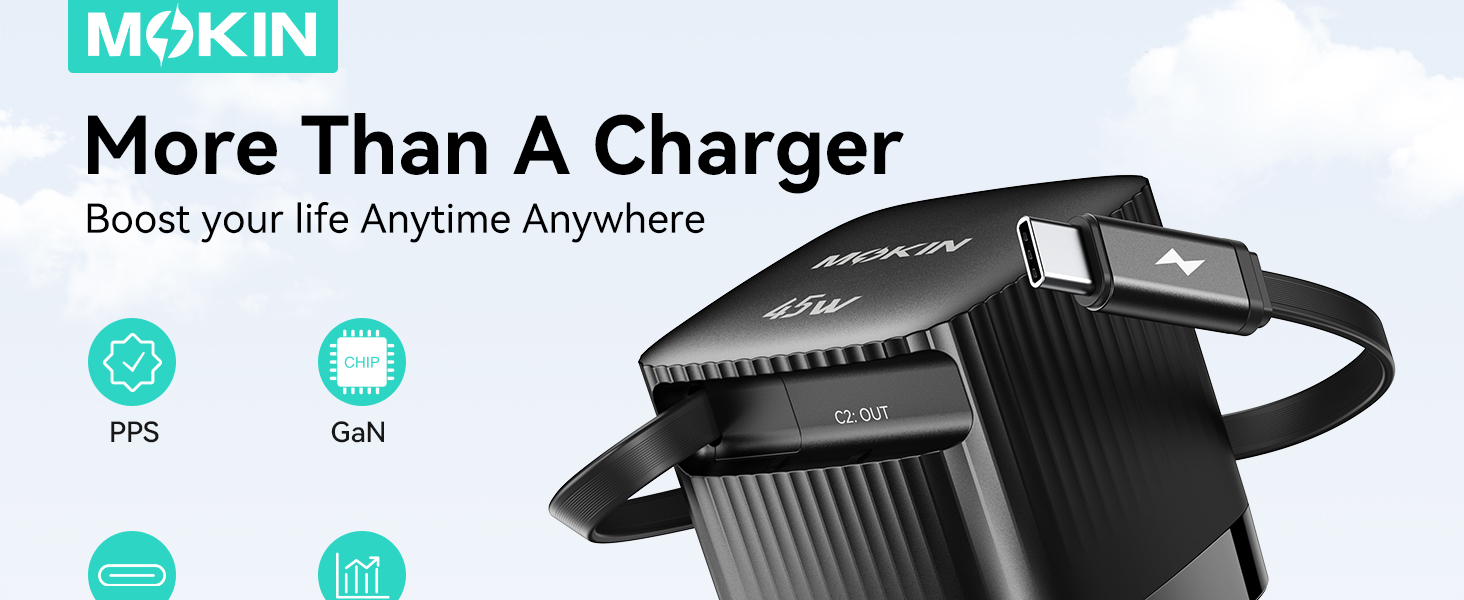 Mokin retractable charger