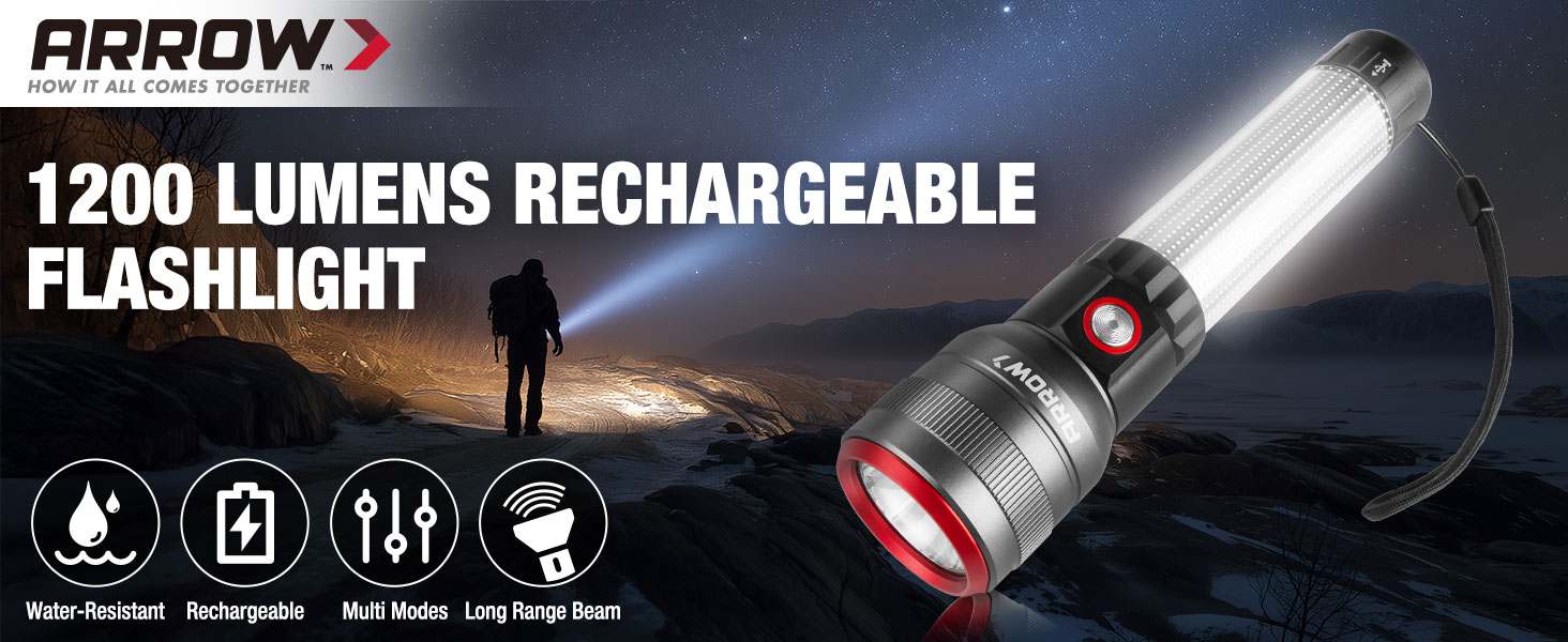 1200 LUMENS RECHARGEABLE FLASHLIGHT