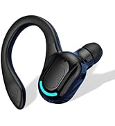 Wisoqu Single Ear Earphone, IPX4 Bluetooth Headset, Ergonomic Shape, HD Stereo Sound, All Day Com...