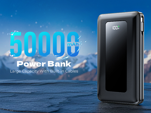 Large Capacity With Built-in Cables