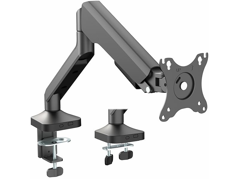 Pneumatic Arm Single Ultrawide Monitor Desk Mount