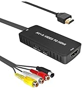 LVY SVideo to HDMI Video Converter, AV to HDMI Adapter Support 1080P/ 720 Compatible with WII/ WI...