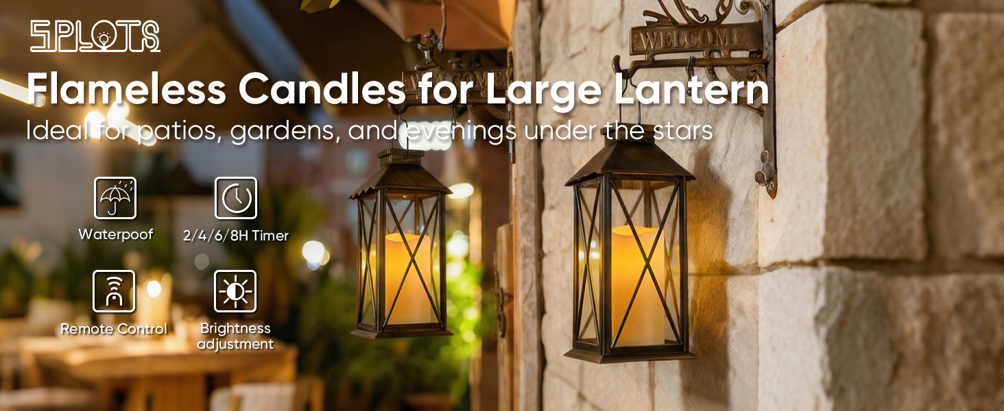 waterproof outdoor candles with timer