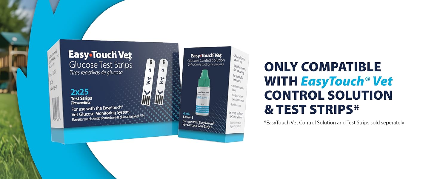 EasyTouch Vet GMS - Only Compatible with EasyTouch Vet Control Solution and Test Strips