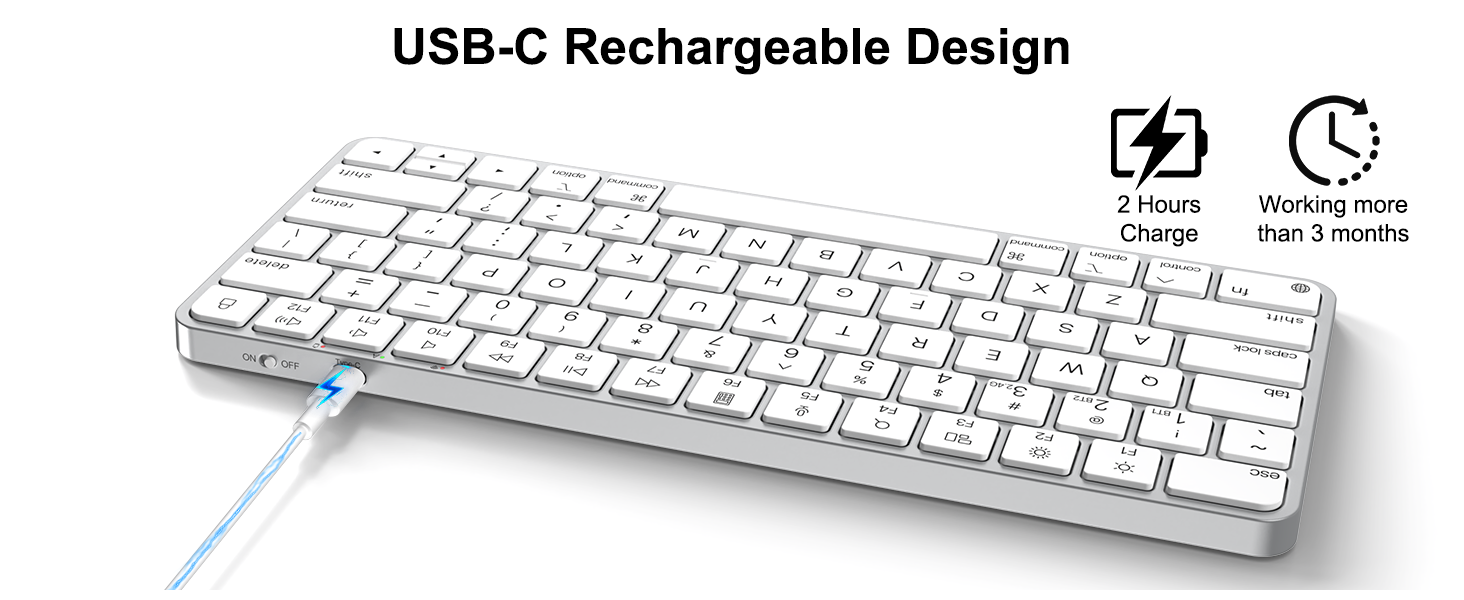 USB-C Rechargeable Design