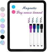 VUSIGN Small White Board Dry Erase, 8.5'' x 11'' Magnetic Dry Erase Board, Mini Whiteboard with M...