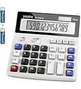 Desk Calculator 12 Digit Extra Large 4.3-Inch LCD Display, Two Way Power Battery and Solar Calcul...