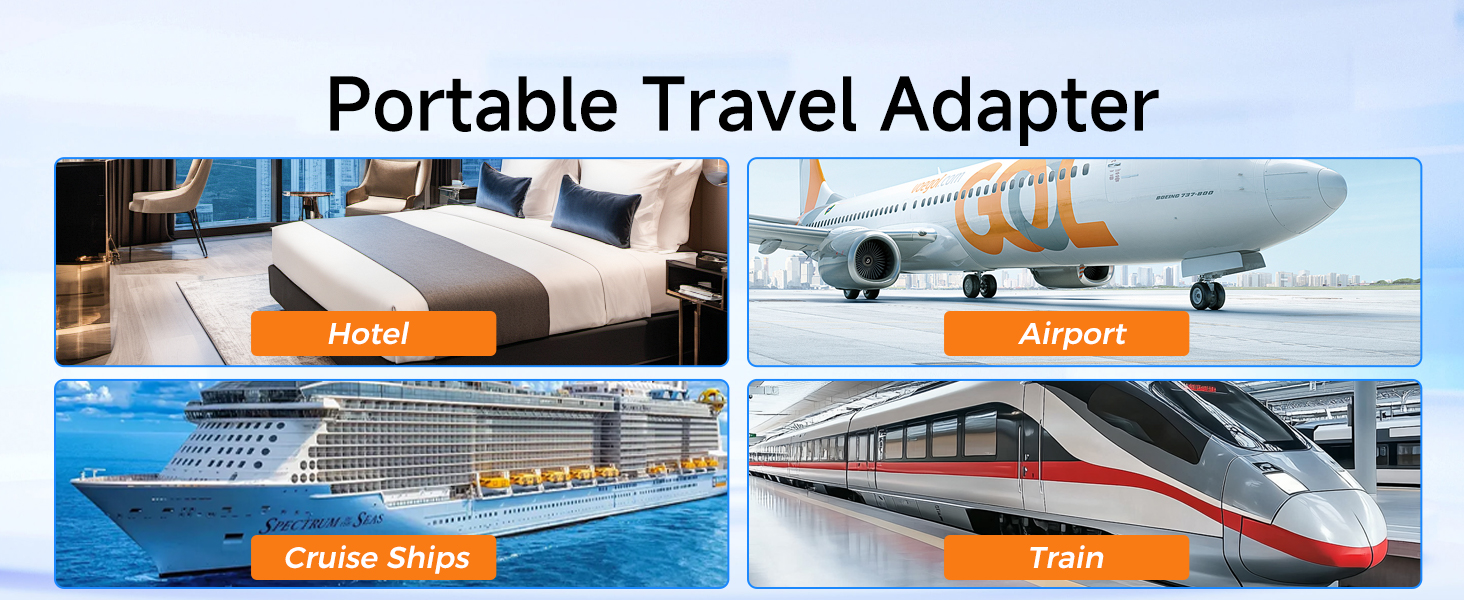 220v to 110v voltage converter for us to europe travel plug adapter power converter adapter combo