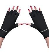 MelodySusie UV Gloves for Gel Nail Lamp, Professional UPF50+ UV Protection Gloves for Manicures, ...