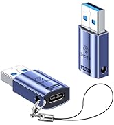 biaze USB to USB C Adapter 10Gbps, USB 3.2 OTG Converter with Dual-Sided Plug, Fast Charging Type...