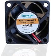 Easycargo 40mm Fan 40mm x 20mm, 40mm Cooling Fan Dual Ball Bearing Brushless 12V DC (40mmx40mmx20...