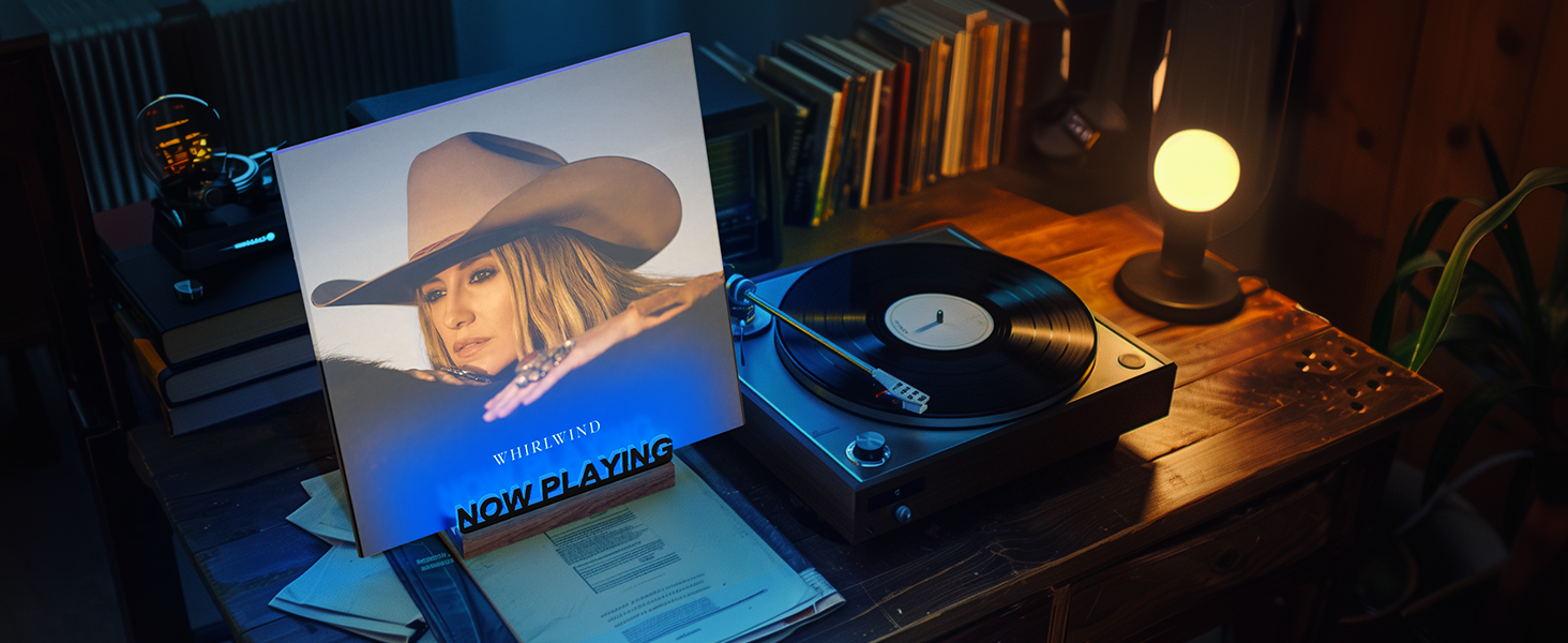 Light Up Vinyl Record Display Stand