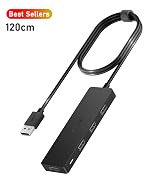 Aceele USB Hub 3.0 Splitter with 4ft Extension Long Cable Cord