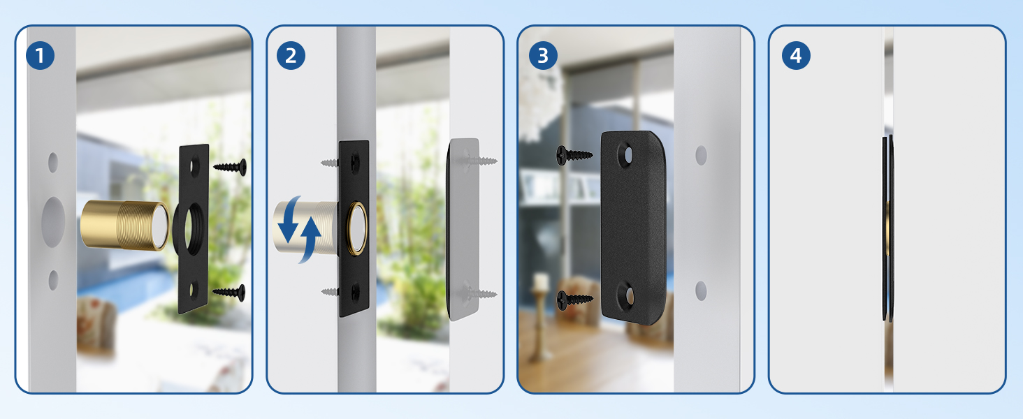 closet door ball catch hardware