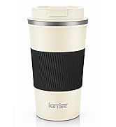 KETIEE 12oz Travel Mug: Vacuum Insulated Coffee Cup with Leakproof Lid, Travel Coffee Mug Stainle...