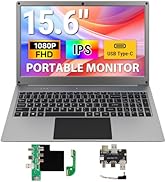 ELECROW Portable Monitor with Keyboard, 15.6 Inch Lapdock Display with Built-in Battery, 1080P FH...