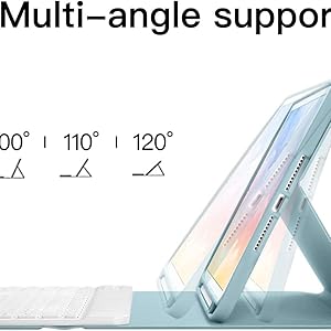 Lrufodya Keyboard Case for Samsung Galaxy Tab A7 Lite 8.7" 2021, Candy Colors 003