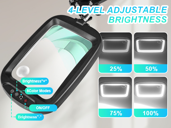 magnifier with clamp