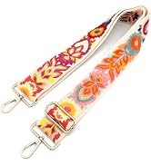 starfa lab Knit Wide Embroidery Flower Straps,Purse Strap Replacement Crossbody for Shoulder Bag ...