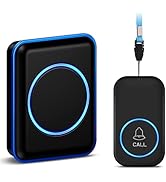 Caregiver Pager, FullHouse Wireless Emergency Button for Elderly, Waterproof Call Button Panic Bu...