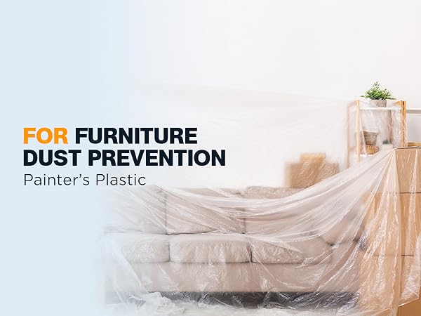 Our painter's plastic is a disposable sheeting that makes cleanup effortless.