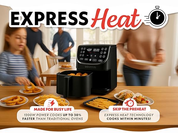 Gourmia 7-quart air fryer Express Heat technology 