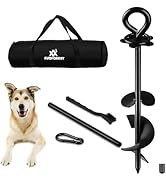 AVOFOREST Dog Tie Out Stake, Dog Anchor for Large Dogs up to 210 lbs, Heavy Duty Dog Stakes for O...
