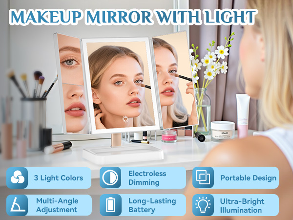 Vanity mirror with lights