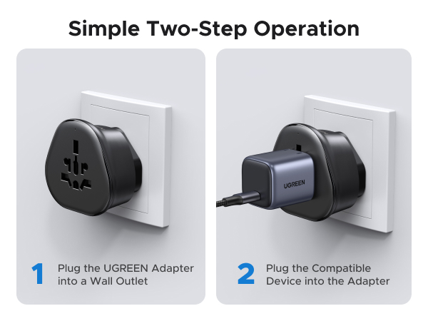 UGREEN UK plug Travel adapter