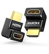 UGREEN 2 Pack HDMI Adapter Right Angle 270 Degree Gold Plated HDMI Male to Female Connector Suppo...