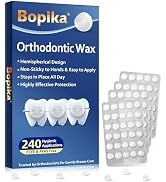 Bopika Orthodontic Wax for Braces-240 Individually Wrapped Braces Wax, Dental Wax for Comfort &amp; P...