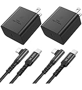 Super Fast Charger Type C, Costyle 45W USB C Charger PPS/PD Fast Charging Block with 6FT Right An...