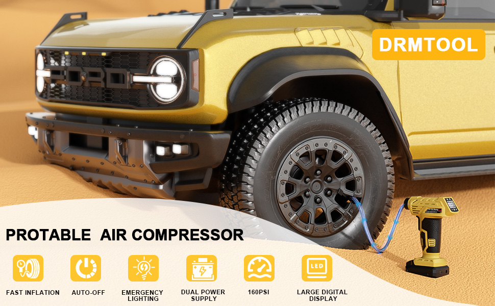 Tire Inflator Portable Air Compressor