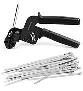 Stainless Cable Tie Gun,Knoweasy Steel Cable Tie Tool and Zip Tie Tool with 30pc Stainless Steel ...