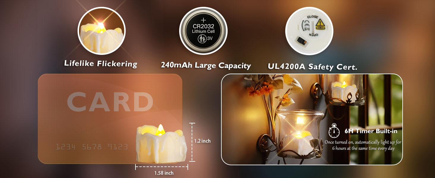 timer tea lights candles