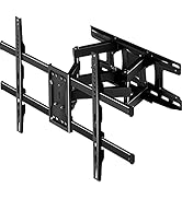 C-MOUNTS Full Motion TV Wall Mount Bracket Dual Articulating Arms Swivels Tilts Rotation for Most...