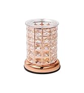 TTJ Crystal Wax Melt Warmer Lamp, Electric Candle Warmer with Rose Gold Base, Decorative Fragranc...