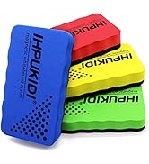 IHPUKIDI Dry Erase Eraser, Magnetic Whiteboard Eraser 4 Pack White Board Erasers, Dry Eraser for ...