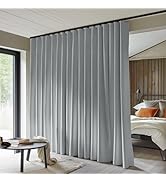 MaKefeile Room Divider Curtains Total Blackout Privacy Curtain Panel Room Thermal Insulated Noise...