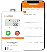 Elitech 4G Reusable Real-time Temperature Data Logger Light/Shock/Location, Built-in SIM Card, Sh...