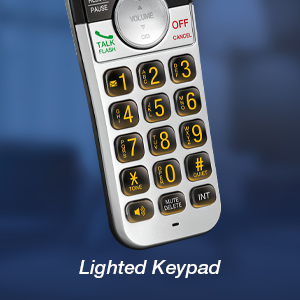 VTech VG231, lighted keypad